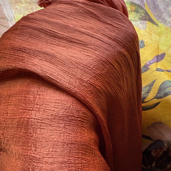 Silky Drop Waist ASOS Gown - Midi Maxi Dress with Smocking Size Small, 0-2 - Picture 4 of 4